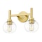 Z-Lite Sutton Vanity, 2-Light, 15.75 In.W x 7 In.L x 10.25 In.H, Brushed Gold/Clear 7502-2V-BG - alternate 8